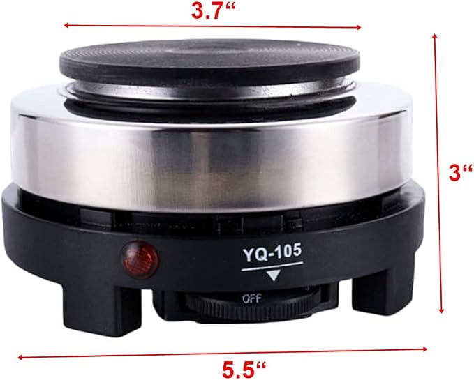 Mini Electric Stovetop for Espresso Maker Moka Pot Tea Pot & Cooking Stove for Camping, Dorm, RV