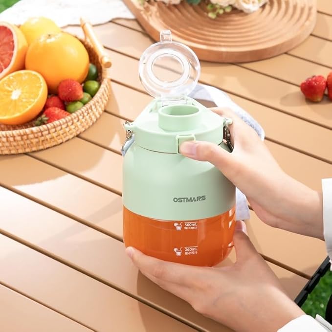 OSTMARS Portable Personal Blender, Compact Juicer Cup, 500ml, USB Rechargeable, for Fruits and Smoothies