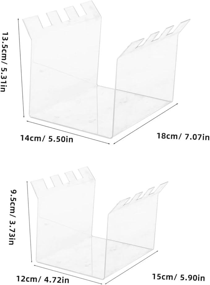PRETYZOOM 2pcs Acrylic Prep Bag Holder Bag Stand for Home Freezer Holder Rack Easy to Carry Hands