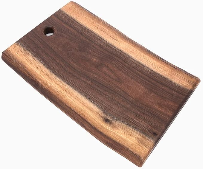 Small Live Edge Black Walnut Cutting Board, American Amish Handmade, Each Cutting Board is Unique, Large Cutting Board 5" x 10"…