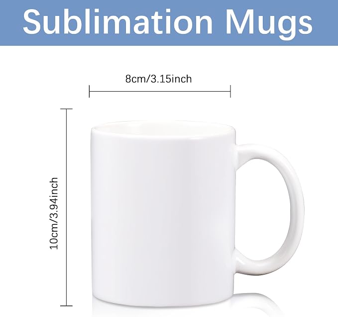 12 PACK 11 oz sublimation mugs with boxes White round handle tazas para 11oz ounce coffee cups for sublimation mug blanks bulk products