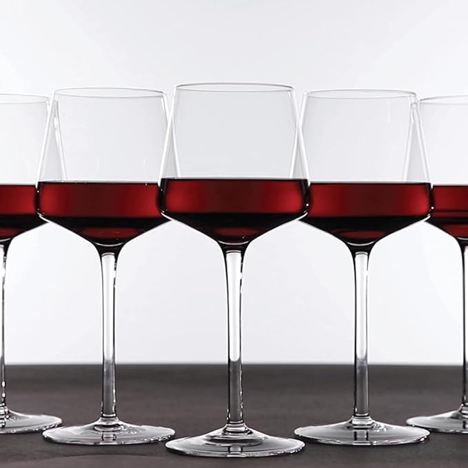 Crystal Wine Glasses 20.5-ounce, Set of 4 - Red or White Wine Large Glasses - Pinot Noir - Burgundy - Bordeaux - 600ml