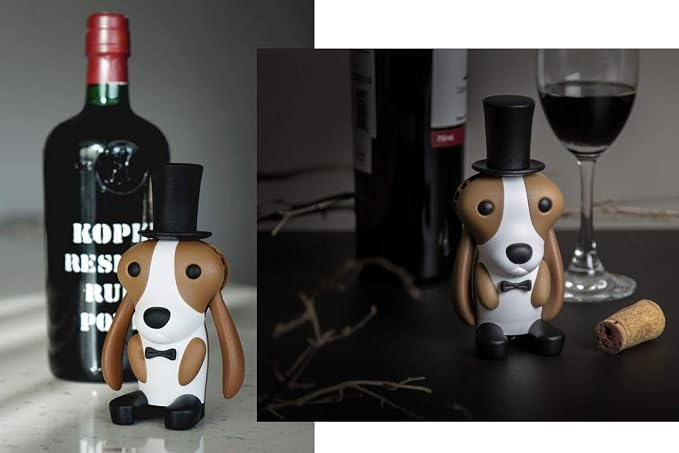 Qualy Wine Opener WINE HOUND 2.6 x 2.7 x 5.9 inches (6.5 x 6.8 x 15 cm)