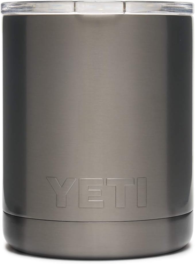 YETI Rambler 10 oz Lowball, Vacuum Insulated, Stainless Steel with Standard Lid