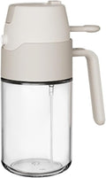 Oil Sprayer, Glass Oil Spray Bottle, Sprayer Mister, Continuous With Portion Control, For Cooking,for Kitchen, Air Fryer(WHITE,350ml)