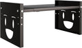 Fun-Face Expandable Cabinet Shelf Organizer,Adjustable Height & Width, Stackable Metal Storage Rack,Kitchen Spice Rack, Pantry Shelf, Countertops (1, Black)