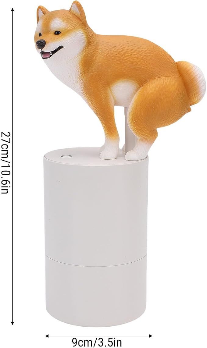 Playful Dog Foam Soap Dispenser, Automatic Soap Dispenser Touchless, Funny Puppy Poop Induction Hand Washer, Automatic Soap Dispenser for Kitchen Bathroom (Yellow)