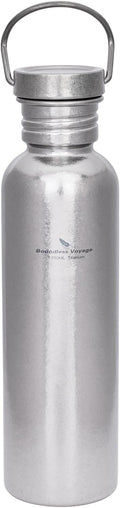 Boundless Voyage Titanium Water Bottle with Lid Wide Mouth Leak-Proof Reusable Sport Drinking Bottle for Camping Hiking Picnic Climbing Running Tea Coffee (750ml-glossy)