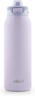 Ello Pop & Fill 32oz Stainless Steel Water Bottle with Quick Fill Technology, Double Walled and Vacuum Insulated Metal, Leak Proof Locking Lid, Sip and Chug, Reusable, BPA Free, Aurora