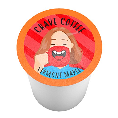 Crave Beverages Flavored Coffee Pods, Compatible with K-Cup Brewers, Single Serve Vermont Maple, 40 Count