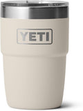 YETI Rambler 8 oz Insulated Coffee Mug with Lid - Stackable Double-Wall Vacuum Insulated Coffee Cup - DuraSip Ceramic Lining - Barista-Friendly Design - Stainless Steel - Dishwasher Safe