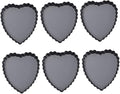 PRETYZOOM 6PCS Nonstick Mini Heart Shaped Tart Pans with Removable Bottom for Easy Release for Baking Cakes Pies and Desserts Valentine's Day and Special Occasions