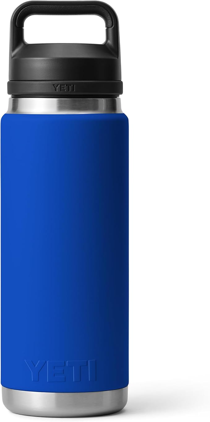 YETI Rambler 26 oz Bottle, Leakproof, Vacuum Insulated, Stainless Steel with Chug Cap, Royal Blue