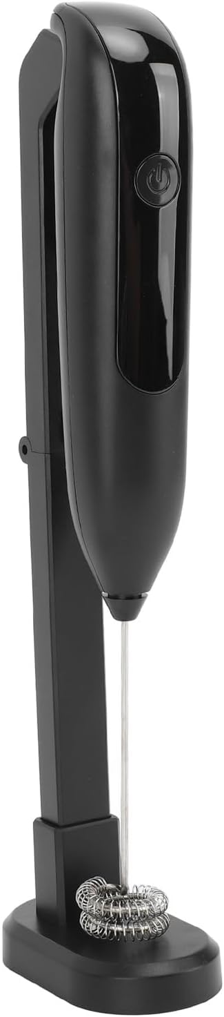 Electric Milk Frother Wireless Handheld, 2 Speeds, Rechargeable with Charging Base, Lightweight ABS Construction - Fast Whisking, Multi Functional for Kitchen and Coffee Brewing