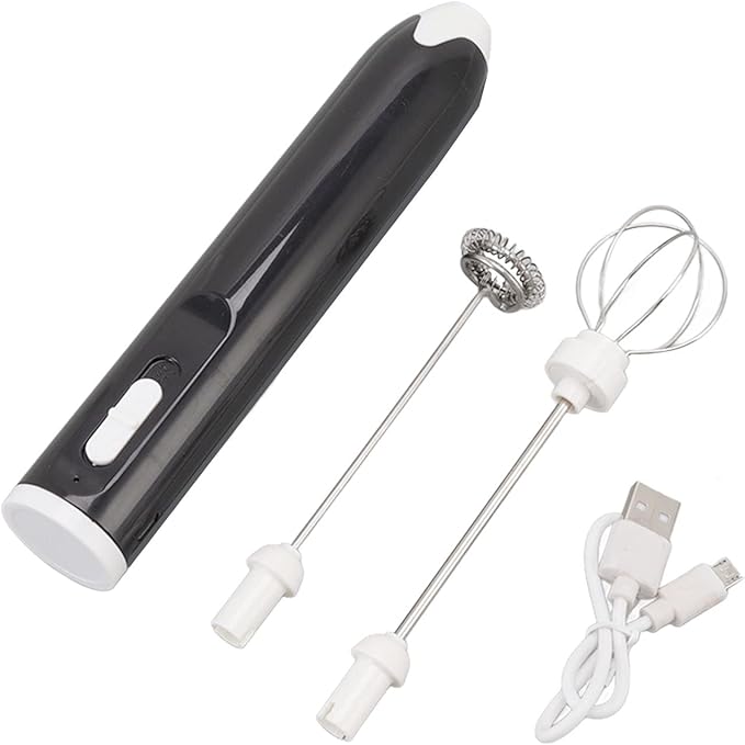 Electric Milk Frother, Handheld Milk Steaming Frother, Rechargeable Egg Beater, Foam Maker for Coffee Cappuccino Latte Matcha Milk
