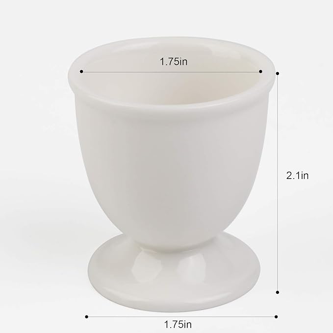 Ceramic Egg Cups Set of 4 for Soft Hard Boiled Eggs