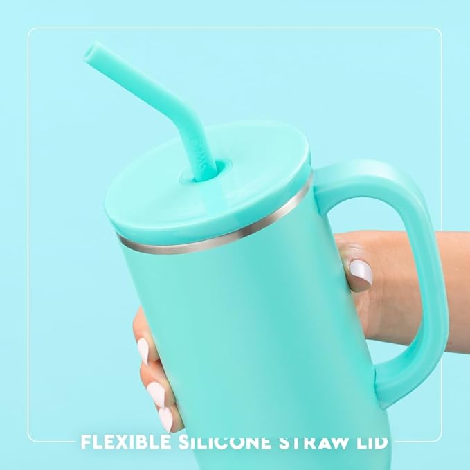 Swig Life 30oz Mega Mug, 30oz Tumbler with Handle and Straw, Large Insulated Tumblers, Cup Holder Friendly Travel Mug, Stainless Steel 30 oz Tumbler, Reusable Insulated Water Bottle (Candy Crush)