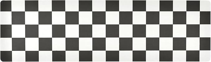 Checkered Black Trivet Table Runner Heat Resistant 230F for Hot Dishes Pots Plates Kitchen Dining Table Protector Decorative 39.37 X 11.8 Inch