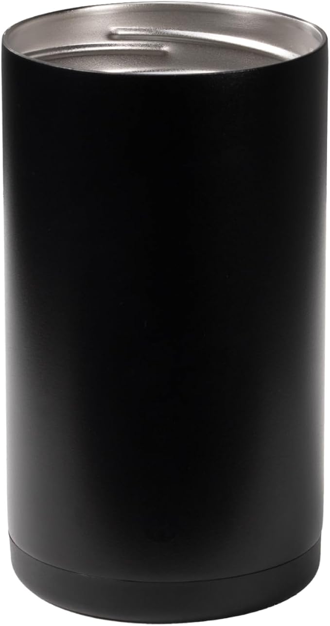HydroJug Tall Can Cooler 16 oz, Stainless Steel Can Holder, Black