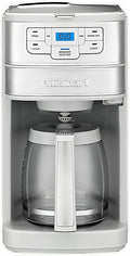 Cuisinart Automatic Grind & Brew 12-Cup Coffee Maker with Blade Grinder, Programmable Coffee Machine Glass Carafe with 1-4 Cup Setting, Brew Pause, Grind-Off Option, DGB-400, Stainless Steel