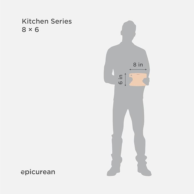 Epicurean Kitchen Series Cutting Board, 8-Inch × 6-Inch, Natural