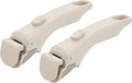 Removable Handle Ivory White, Detachable Handle for Pots and Pans, Universal Cookware Handles, Compatible with Thin Edge Cookware, 2 Pack