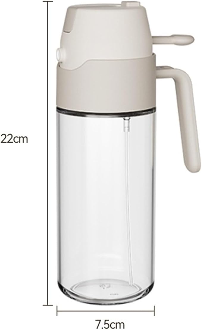 Oil Sprayer, Glass Oil Spray Bottle, Sprayer Mister, Continuous With Portion Control, For Cooking,for Kitchen, Air Fryer(WHITE,550ml)