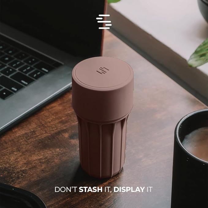 Staze Air Tight Smell Proof Container (148ml) – Vacuum Seal Jar - Waterproof Food Storage Canister, Portable Small Smell Proof Jar for Coffee, Herb, Spice & Gummies - (AUTUMN TRIO)