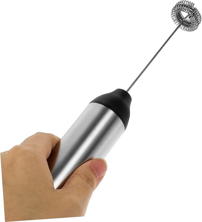 DECHOUS Electric Milk Frother Handheld Rechargeable for Coffee Latte Cappuccino Safe Materials Easy to Use
