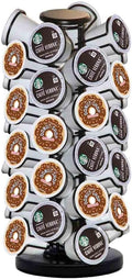 K Cup Holder-Coffee Pod Holder Organizer for 40 K-Cup Pods with 360° Smooth Rotation and Heavy-Duty Base, Space-Saving Storage for Coffee Stations & Kitchen Countertops, No Assembly Required, Black
