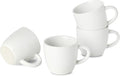 HASENSE Ceramic 3 OZ Espresso Cups, Porcelain Espresso Demitasse Cups Set of 4 for Double shot, Lungo and Ristretto, Tiny Italian Expresso Shot Coffee Mugs for Home and Office, White