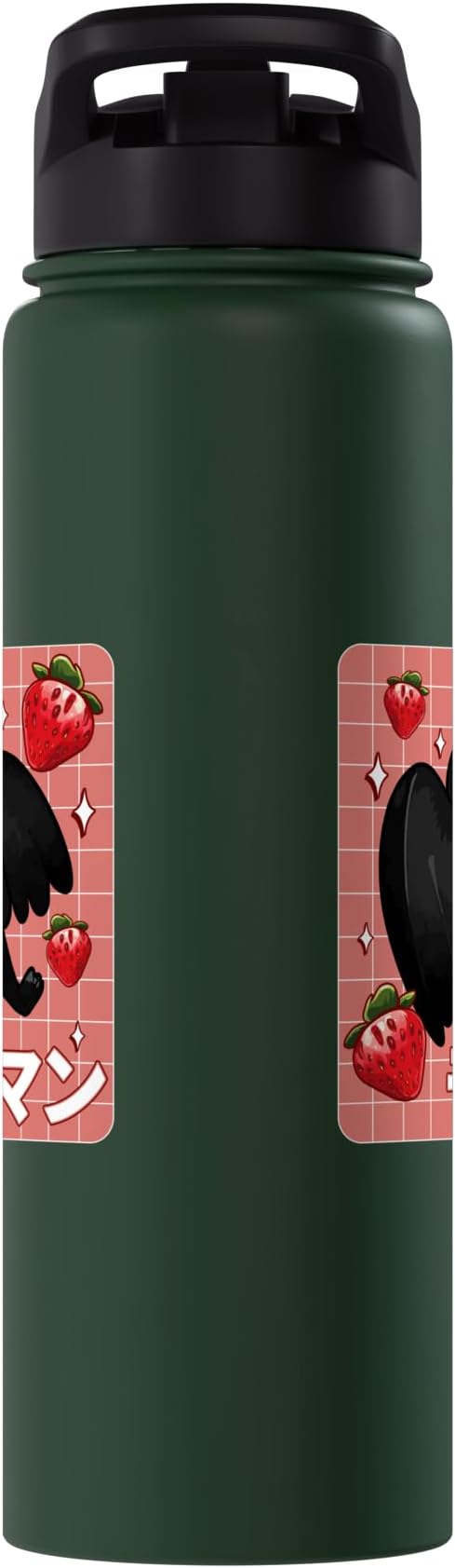 Cryptid Mothman Lover Kawaii Strawberry Milk Shake Carton Stainless Steel Insulated Water Bottle