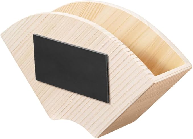 &NE NTR-376 Coffee Filter Holder, Natural, Width 6.6 x Depth 1.6 x Height 3.5 inches (16.7 x 4.0 x 8.8 cm), Magnet, Made in Japan, Wood, Paper, Paper, Case, Stand, Cone, Trapezoid, Stores 30 Pieces, 1