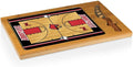 PICNIC TIME NCAA Icon Glass Top Cutting Board & Knife Set, Cheese Boards Charcuterie Boards, Serving Platter, (Parawood & Bamboo)