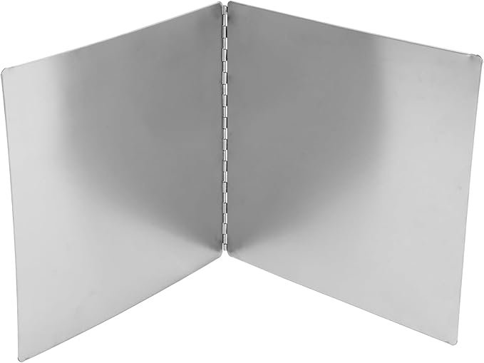 Luxshiny Foldable Stainless Steel Splatter Guard 11.81X11.61In Oil-Proof Thermal Insulation Baffle Heat Resistant Grease Splash Screen for Kitchen Stove Protection