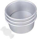 Zerodeko 6-Inch Round Cake Tin Set Parchment Liners Nonstick Baking Molds for Cakes Deep Tins for Baking for Home Bakers and Special Occasions