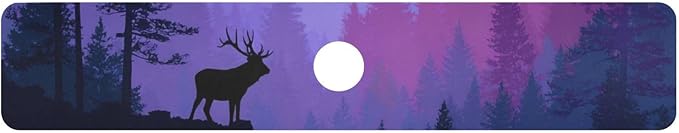 Kitchen Sink Splash Guard 1 PC 30 Inch Sink Faucet Mat Splash Guard for Bathroom Countertop Water Absorbent Foldable Cuttable Soft Washable Purple Stag Mountains and Forest