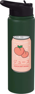 Kawaii Soft Drink Aesthetics Japanese Peach Juice Stainless Steel Insulated Water Bottle