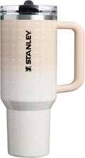 STANLEY Quencher ProTour Flip Straw Tumbler with Leakproof Lid 40 oz | Built-In Straw & Handle | Cupholder Compatible for Travel | Insulated Stainless Steel Cup | BPA-Free | Champagne Plus