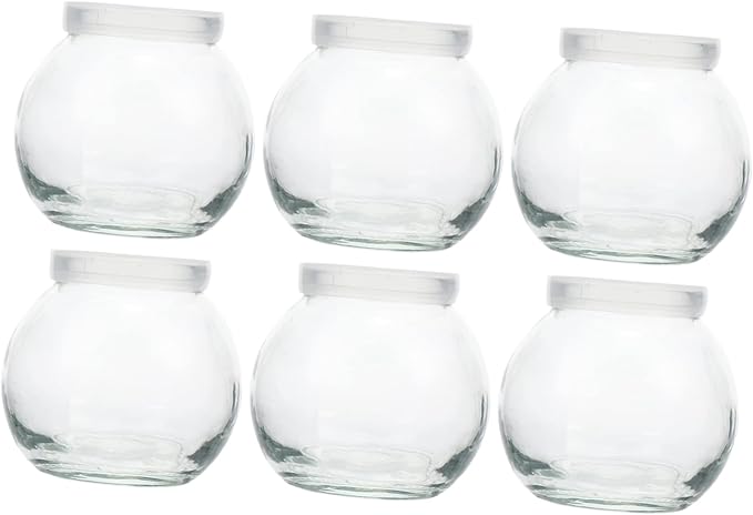 Healifty 2sets Assorted Pudding Bottles with Lids Yogurt Holders Reusable Food Containers for Snacks Jelly and Meal Prep and Easy to Clean 6pcs*2