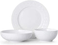Pfaltzgraff Haisley 12-Piece Dinnerware Set, White