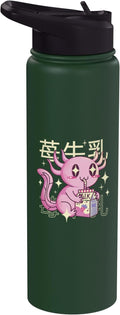 Cute Sea Creature Drinking Milk Japanese Art Kawaii Stainless Steel Insulated Water Bottle