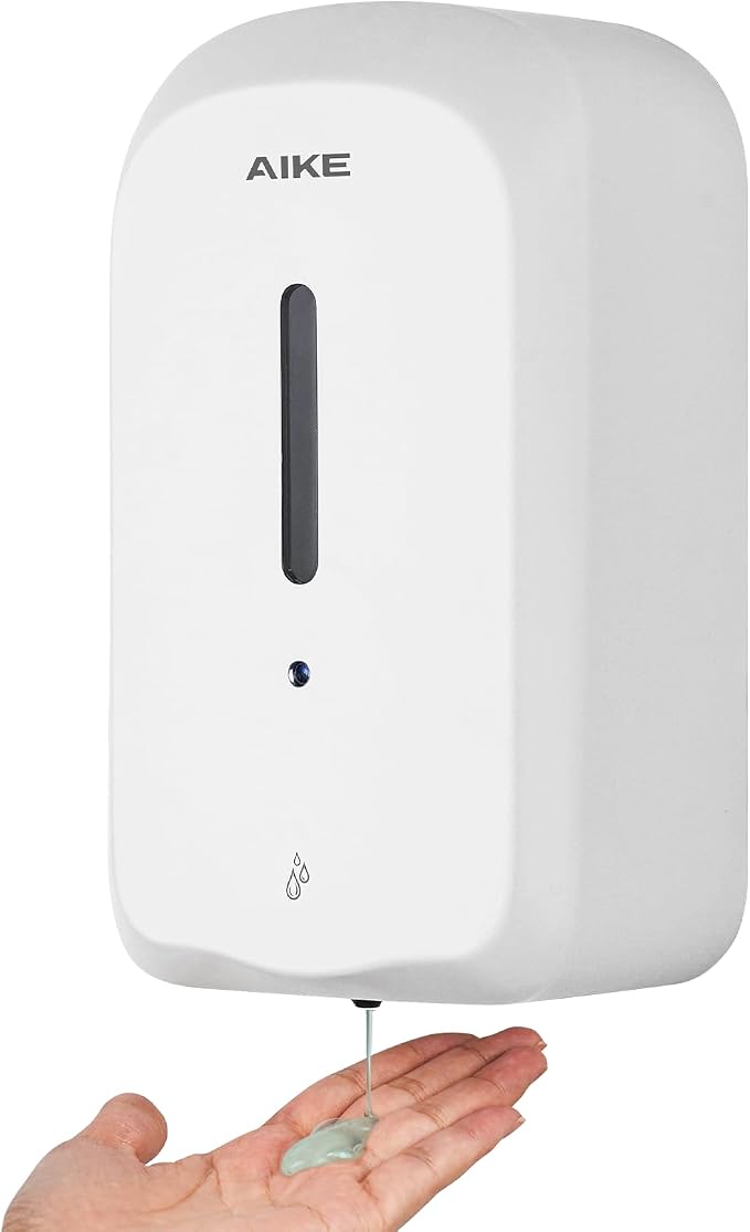 AIKE GentleAir Warm Hand Dryer& Automatic Soap Dispenser, Model AK2637 & AK1226S White