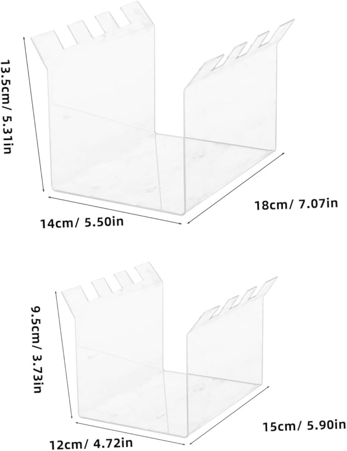 Garneck 2pcs Sturdy Acrylic Food Prep Bag Holder Zipper Bag Holder Stand and Pour Rack