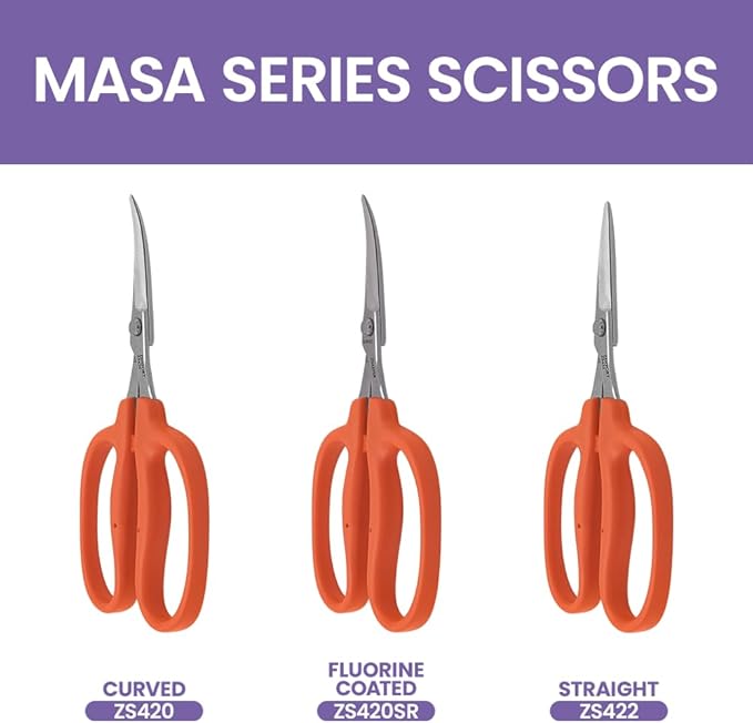 Curved Masa Masa Trimming Scissors, Package of 3