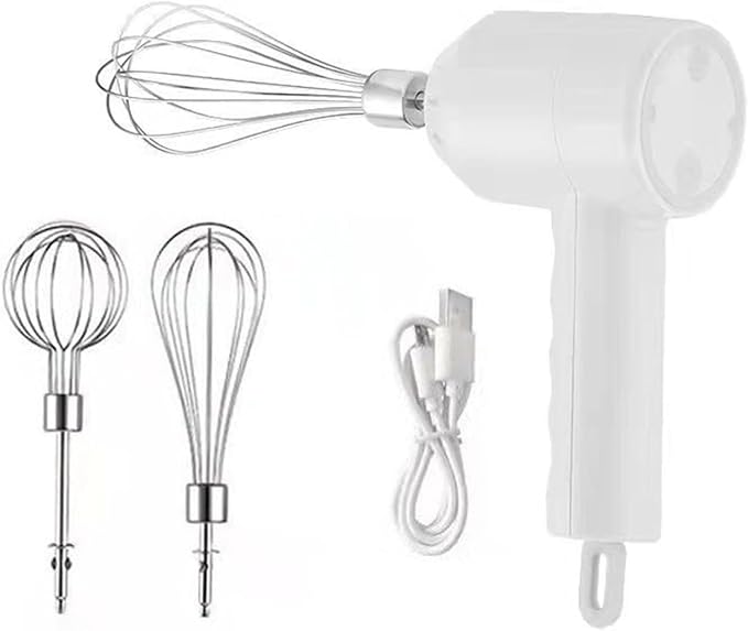 Rechargeable wireless egg beater electric milk frother household whipper mixing handheld small baking(Beautifulwhitehd01)