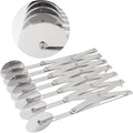 Pastry Cutter 7 Wheels Pizza Cutter Stainless Steel Dough Cutter Baking Tools Scalable Divider