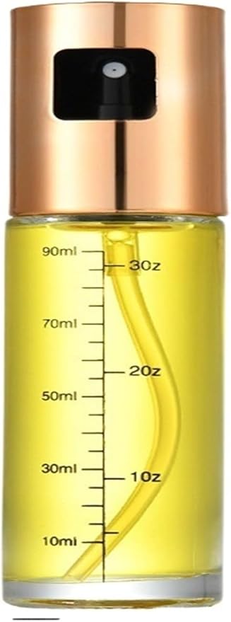 Glass Oil Sprayer Cooking Spray Mister Fit For Salad BBQ Kitchen Baking Empty Vinegar Bottle(Rose Gold-1PC)