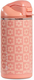 HydroJug Ease2o 14oz Kids Water Bottle with Straw & Chug Lid, Daisy Checkers
