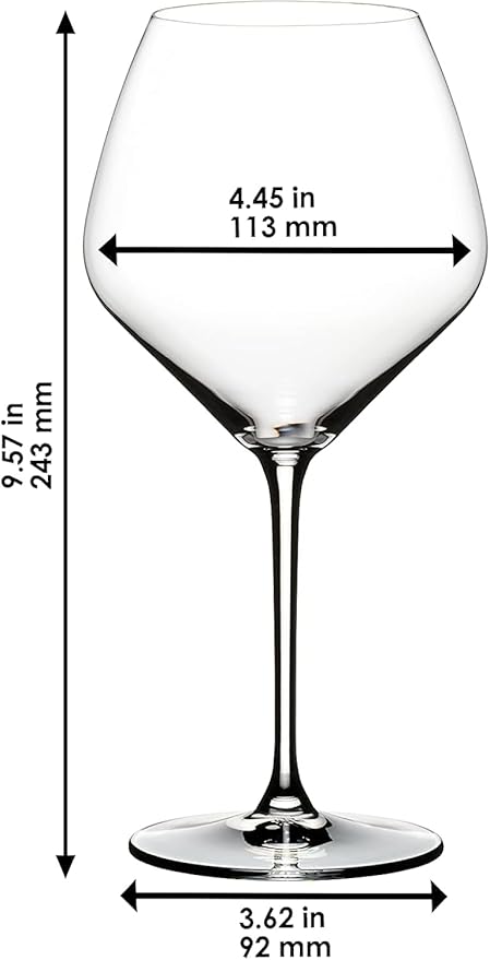 Riedel Heart to Heart Pinot Noir Wine Glasses (Pack of 4) - Dishwasher Safe - 5409/07